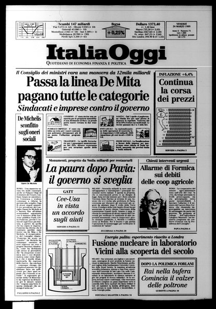 Italia oggi : quotidiano di economia finanza e politica